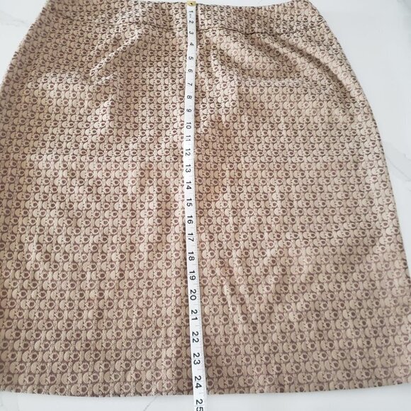 Vintage Michel Antoni  Collection Gold skirt embroidery Ladies Size 16 - Picture 5 of 6